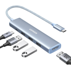 HUB USB-C (Docking Revodok) 5 en 1, HDMI 2.0 4K@30Hz, 3 USB-A 3.0 (5Gb