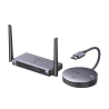 Transmisor y Receptor Inalámbrico HDMI, 50m, Salida HDMI y VGA (Simultanea), Audio 3.5mm, Efecto 3D, Luz Indicadora LED, Clic an
