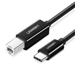 Cable de Impresora o escáner USB-C, 1m (6 pies), USB Tipo C a USB 2.0 Tipo B, Soporta Thunderbolt 3, Alta velocidad, DAC, Compat