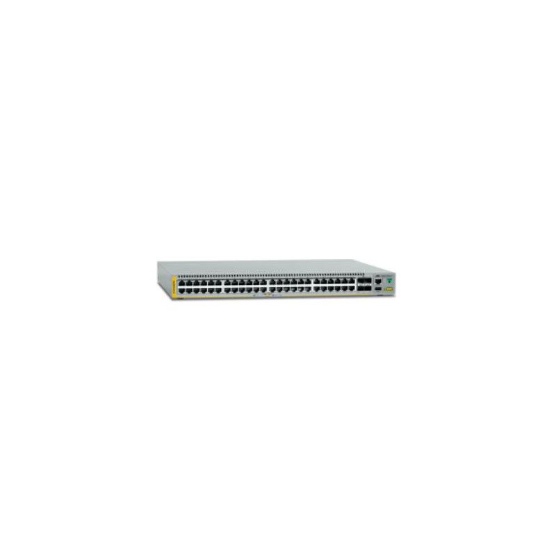 Switch Stackeable Capa 3, 48 puertos 10/100/1000Mbps + 4 puertos SFP+ 10G, fuente redundante