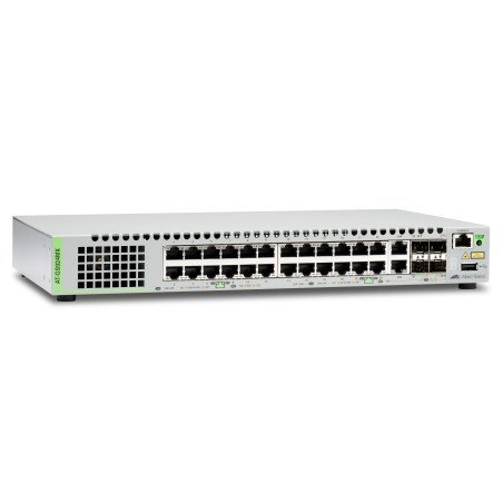 Switch Stackeable Capa 3, 24 puertos 10/100/1000 Mbps + 2 puertos SFP Combo + 2 puertos SFP+ 10 G Stacking