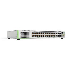 Switch Stackeable Capa 3, 24 puertos 10/100/1000 Mbps + 2 puertos SFP Combo + 2 puertos SFP+ 10 G Stacking