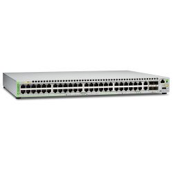 Switch PoE+ Stackeable Capa 3, 48 puertos 10/100/1000 Mbps + 2 puertos SFP Combo + 2 puertos SFP+ 10 G Stacking, 370 W