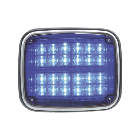 Luz de advertencia de 8 x 6", color azul, sae, IP67, ideal para ambula