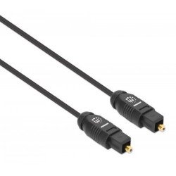 Cable de Audio Digital Optico Toslink MANHATTAN 356077 - 2 m, Macho / 