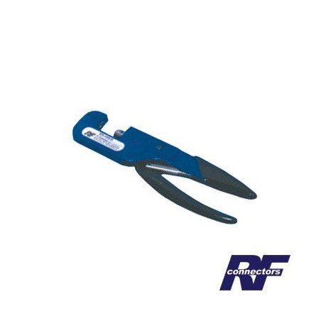 Pinzas profesionales tipo pistón, para plegar conectores de anillo en cable coaxial.