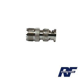 Adaptador de conector BNC Macho a conector UHF Hembra (SO-239).