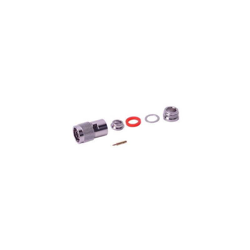 Conector N Macho de rosca para cables RG-8/U (BELDEN 8237), RG213/U (8267), RG214 (8268).