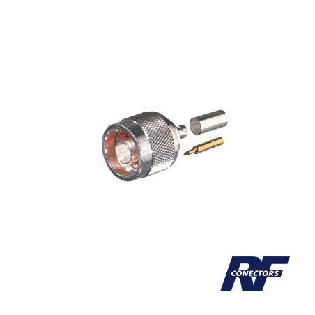 Conector N Macho de anillo plegable para cable RG-174/U, BELDEN 8216.