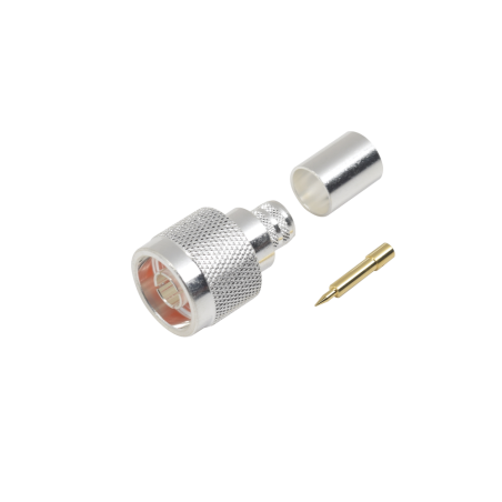 Conector N macho para cable BELDEN 9913, 7810A, 8214, ANDREW CNT-400, SYSCOM RG8/U-SYS, RFLASH-1113