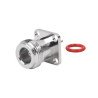 Conector N Hembra, montaje con 4 perforaciones a 13 mm.