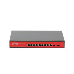 Switch no administrable 5 puertos PoE gigabit, 1 SFP, alimentación DC