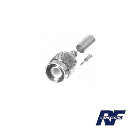 Conector TNC macho de anillo plegable para cables RG-58/U, RG-142/U.