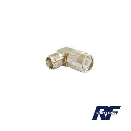 Adaptador en Angulo Recto de conector TNC Macho a TNC Hembra.