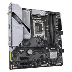 Tarjeta madre GIGABYTE B760M GAMING PLUS WIFI DDR4, Intel, LGA 1700, Celeron, i3 12 Gen, 13 Gen y 14 Gen, 128 GB, DDR4-SDRAM