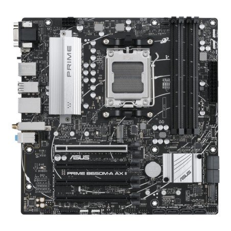 Tarjeta madre ASUS PRIME B650M-A AX II, AMD, socket AM5, AMD Ryzen 7000 Series, socket AM5, DDR5-SDRAM, 128 GB