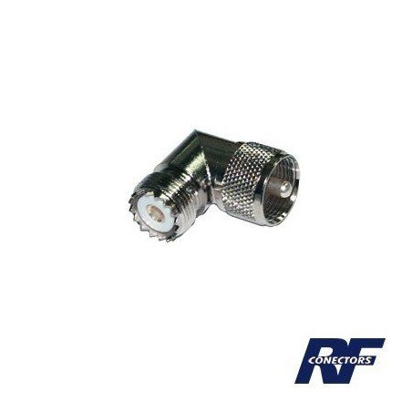 Adaptador en A/R de conector UHF Macho (PL-259) a UHF Hembra (SO-239).