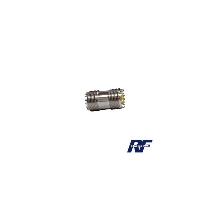 Adaptador barril, de conector UHF hembra (SO-239) a UHF hembra (SO-239)