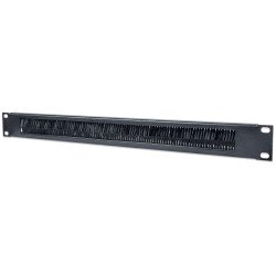 Intellinet Organizador de cable, Negro, Sujetador de cables, 1U Rack Height x 19" Panel Width, Acero