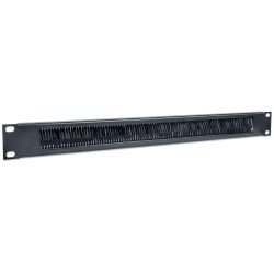 Intellinet Organizador de cable, Negro, Sujetador de cables, 1U Rack Height x 19" Panel Width, Acero