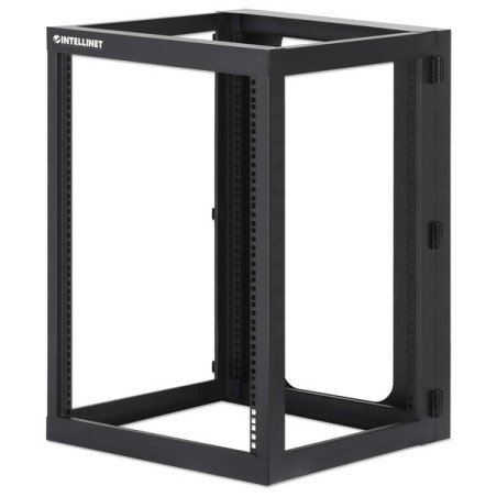 Intellinet 15U Montaje en pared Caja Abierta Marco de bastidor para Material informático, Equipo de Red, Servidor, Conmutador