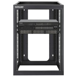 Intellinet 15U Montaje en pared Caja Abierta Marco de bastidor para Material informático, Equipo de Red, Servidor, Conmutador