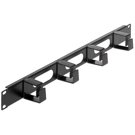 Intellinet Paso de cables, Negro azabache, Panel del administrador de cables, 1U Rack Height x 19" Panel Width, Acero, Plástico