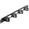 Intellinet Paso de cables, Negro azabache, Panel del administrador de cables, 1U Rack Height x 19" Panel Width, Acero, Plástico