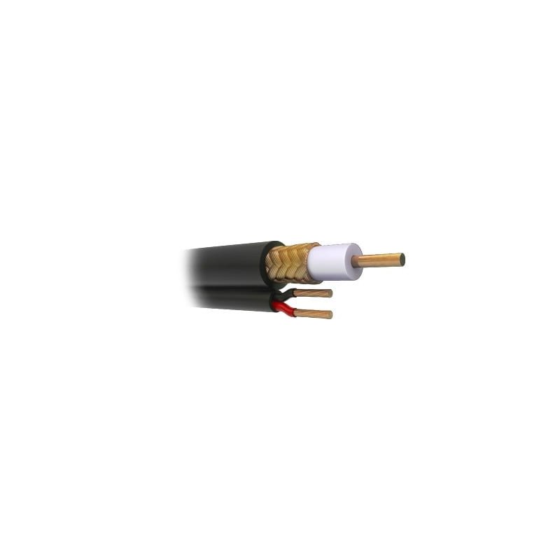 cable coaxial RG59 siamés, 305m, hecho en México, optimizado para HD