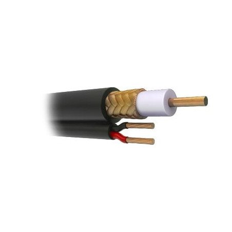 cable coaxial RG59 siamés, 305m, hecho en México, optimizado para HD