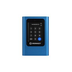 Bóveda de datos Kingston Technology IronKey Vault Privacy 80, 480 GB, USB-C, , 250 MB/s, Protección mediante contraseña, Azul