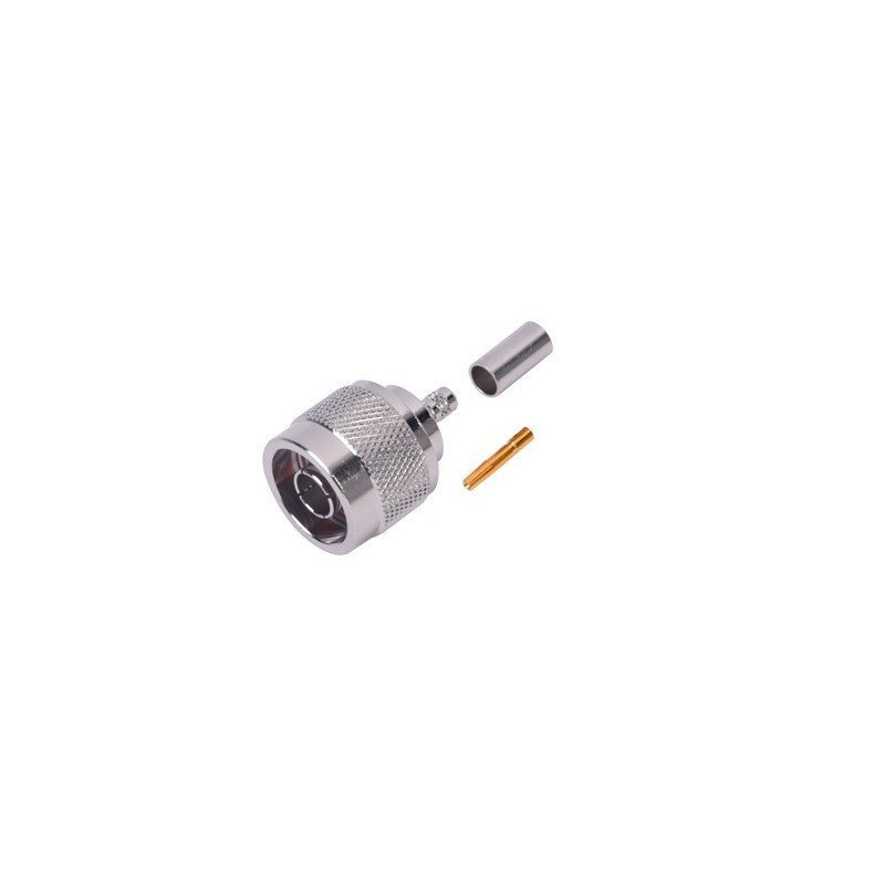 Conector N de RF macho inverso de anillo plegable para RG-58/U, RG-142/U.