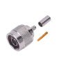 Conector N de RF macho inverso de anillo plegable para RG-58/U, RG-142/U.