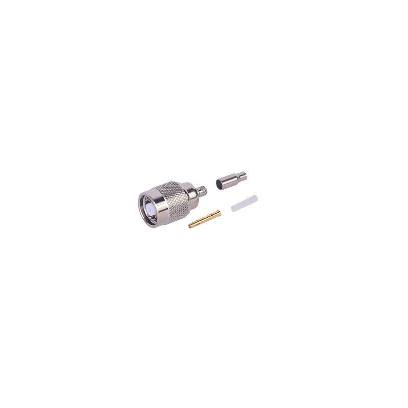 Conector TNC Macho inverso de anillo plegable para cables RG-174/U, BELDEN 8216