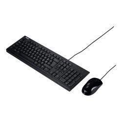 Combo de teclado y mouse U2000 KEYBOARD+MOUSE/BK/SP, USB, QWERTY, español, negro