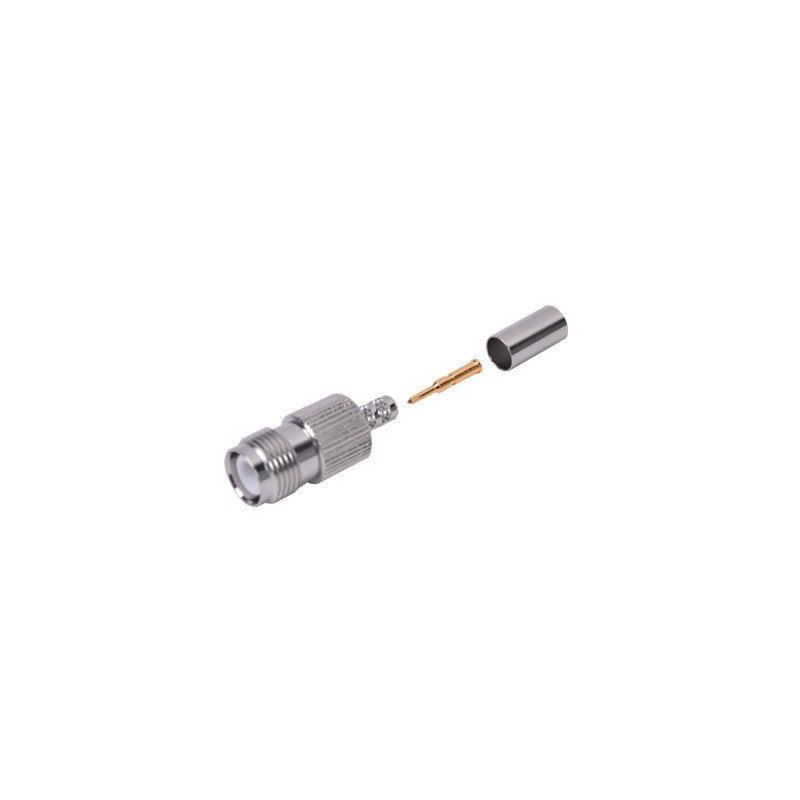 Conector TNC Hembra Inverso para cable RG-142/U.