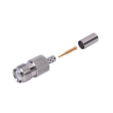 Conector TNC Hembra Inverso para cable RG-142/U.