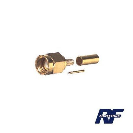 Conector SMA Macho Inverso de anillo plegable para cable RG-174/U, BELDEN 8216.