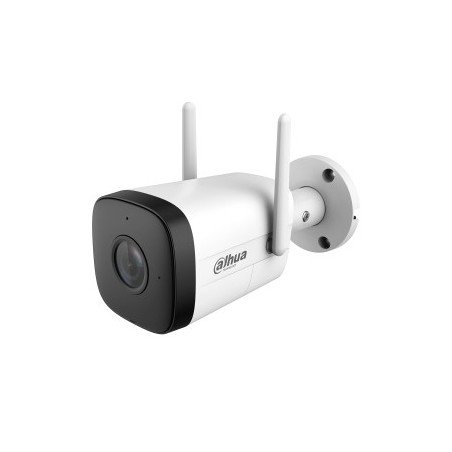 Cámara IP Bullet Wifi de 2 Megapixeles, Lente de 2.8 mm, 100 Grados de Apertura, IR de 30 Metros, H.265, Micrófono y Altavoz Int