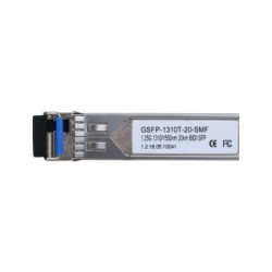 Módulo de Fibra Óptica SFP, Monomodo, Transmisión Bidireccional, Conector LC, Hasta 20Km, TX 1310nm,RX 1550nm