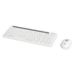 Teclado y ratón Manhattan, USB Tipo A Tijeras Inalámbrico Bluetooth/RF 5.0 2.40GHz Teclado, 99 Tecla, Keyboard/Keypad Color: Bla