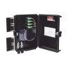 Cierre de empalme para 24 fusiones de fibra óptica, interior, exterior, con 16 acopladores SC, APC y splitter 1x16, IP65