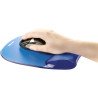Mousepad Fellowes 9114120, Azul, Monocromático, Gel, Plástico, Descansa muñecas