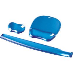Mousepad Fellowes 9114120, Azul, Monocromático, Gel, Plástico, Descansa muñecas