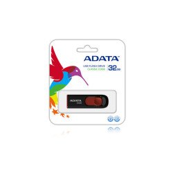 Memoria Adata 32GB USB 2.0 C008 retráctil negro-rojo