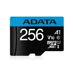 Micro SD 256GB Class 10 Adata Premier A1 UHS-I - 256 GB, 100 MB/s, 25 MB/s, Negro, Clase 10