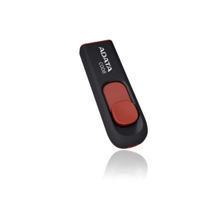 Memoria Adata 64GB USB 2.0 C008 retráctil negro-rojo