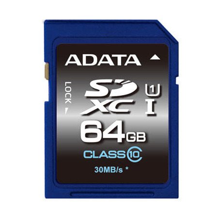 Memoria SD Adata CLASS 10 - 64 GB, Azul