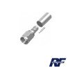 Conector SMA macho de anillo plegable para cable RG-58/u, níquel, oro, teflón.