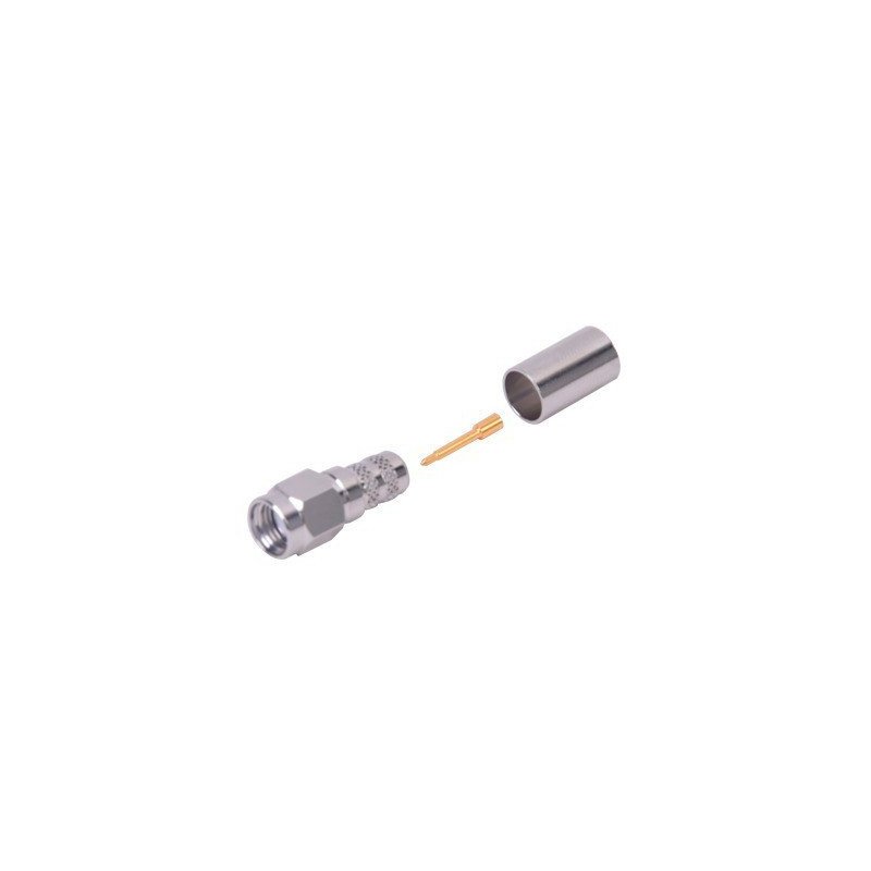 Conector SMA Macho de anillo plegable para Cables RG-8/X, BELDEN 9258.